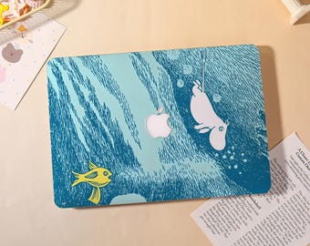 Blue Ocean Simple Macbook Case for 2025 M5 Pro 14 A3434,Macbook Air 15/13/11",Macbook Pro 13/14/15/16 M1 M2 M3 2024 2023 2022 Laptop Case