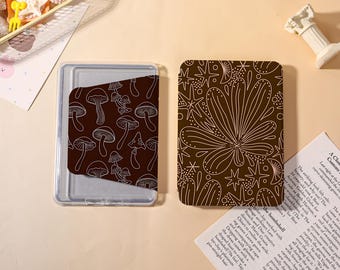 Brown Series Detachable Kindle Case with Clear Back,Kindle PaperWhite 12/11/10th Magnetic Case,Kindle Colorsoft Case,Gift for Her