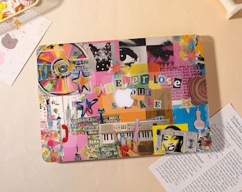 Retro Collage Macbook Case for 2025 M5 Pro 14 A3434,Macbook Air 15/13/11",Macbook Pro 13/14/15/16 M1 M2 M3 2024 2023 2022 Laptop Case