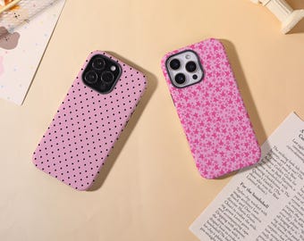 Pink Series Tough Phone Cover for iPhone 17 Pro/ProMax 16 16e 15 14 13 Tough Case,Glossy/Matte iPhone Air SE XS XR Mini Magsafe Case,Gift