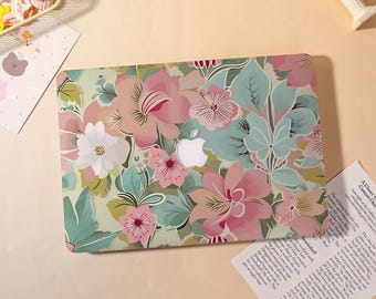 Fresh Floral Girly Macbook Case for 2025 M5 Pro 14 A3434,Macbook Air 15/13/11",Macbook Pro 13/14/15/16 M1 M2 M3 2024 2023 2022 Laptop Cover