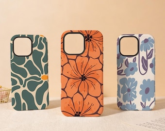 Floral Series Tough Phone Cover for iPhone 17 Pro/ProMax 16 16e 15 14 13 Tough Case,Glossy/Matte iPhone Air SE XS XR Mini Magsafe Case,Gift
