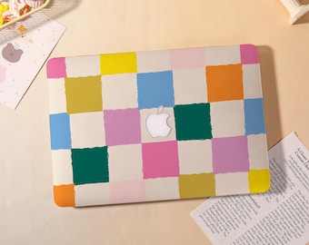 Colorful Plaid Macbook Case for 2025 M5 Pro 14 A3434,Macbook Air 15/13/11",Macbook Pro 13/14/15/16 M1 M2 M3 2024 2023 2022 Laptop Cover