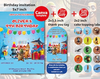 Italian Brainrot Birthday Invitation: Brainrot Party Invite (5x7 in, Canva Template, Instant Download)