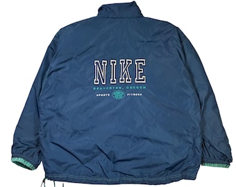 Chaqueta Nike vintage de los años 90 para hombre, con logo grande, estilo urbano, hip hop y skate, talla XL