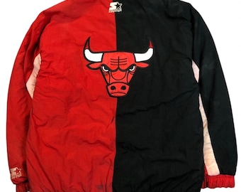 Herr vintage 90-tals Chicago Bulls Starter NBA-basketjacka storlek M