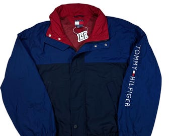 Vintage Tommy Hilfiger-windjack heren jaren 90 maat XL