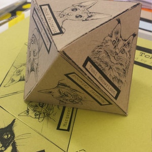 Literary Cat 3D Zine Tchotchke PDF