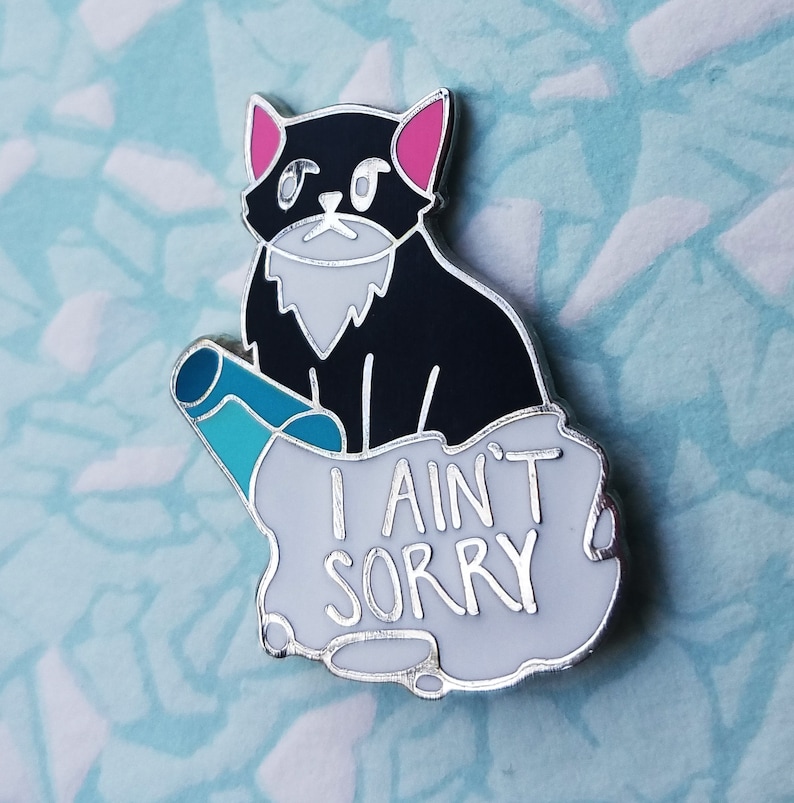 I Ain't Sorry Beyonce/Cat Enamel Pin image 1