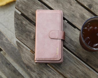 Personalized Pixel Case 9 Pro XL, 8A, 7A丨Vegan Leather Phone Case with Large Capacity Multi-layer Card Holder丨Initials Name Engraved