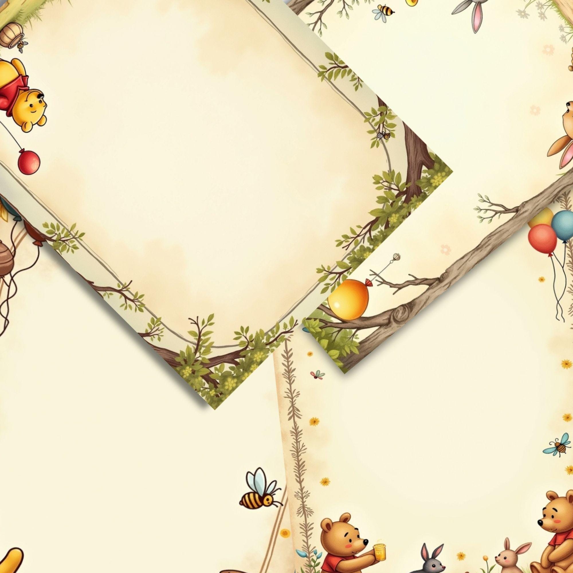 16 Winnie the Pooh Junk Journal Pages Printable Set 8.5x11 JPG Files ...