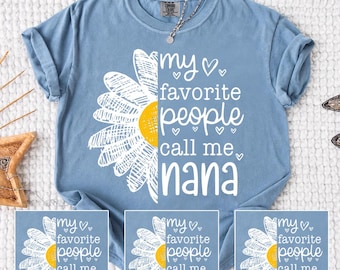 Personalized My Favorite People Call Me Grandma Flower Patchwork Png, Custom Kids Names Nana Mimi Gigi Png , Mother's Day Gift For Mom Png