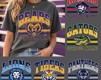 Custom Logo School Mascot Football Baseball Design PNG, Custom School Team PNG, Custom Mascot PNG, Personalized Gameday Png