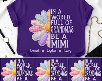 Personalized In A Full Of Grandmas Png, Custom Kids Names Nana Mimi Gigi Png , Mother's Day Gift For Grandma Mom Png