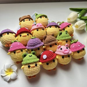 Cute Crochet Keychain Pattern, Amigurumi Animal Keychain PDF Tutorial, Beginner Friendly Crochet Pattern, DIY Gift Idea