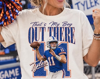 Custom Football Mom Shirt, That's My Boy Shirt, Personalized Football Mom Tee, Custom 2 Players Shirt, Football Game Day Shirt