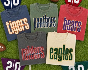 Custom School Mascot Football Baseball Hockey Retro Design PNG, Custom School Team PNG, Custom Mascot PNG, Personalized Football Png
