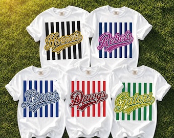 Custom School Mascot Football Baseball Hockey Stripes Design PNG, Custom School Team PNG, Custom Mascot PNG, Football Spirit Png, Gameday
