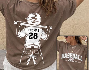 Custom Name and Number Baseball Mama Png, I'll Always Be Your Biggest Fan, Baseball Mom Png, Girly Baseball Png, Baseball Family Png