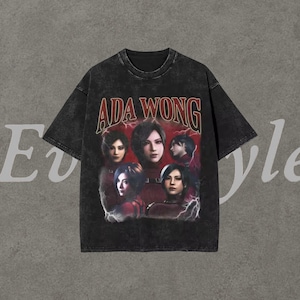 Vintage Washed Graphic Tee | Red Femme Agent Collage, Streetwear