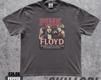 T-shirt Vintage Pink Floyd World Tour 87 - Coton Usé Vieilli - Taille XL - Style Rock Progressif Psychédélique