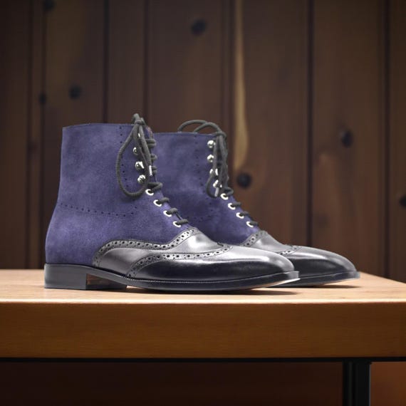 blue suede dress boots Women's Armada