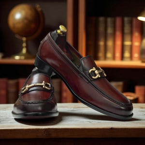 burgundy and gold dress shoes men Patent Leather Mens Shoes Burgundy Gold Prom Shoes Mens OneDrop Handmade Dress Nude Toned Inner Sole is made Size:EU-45 & US-11.5/12