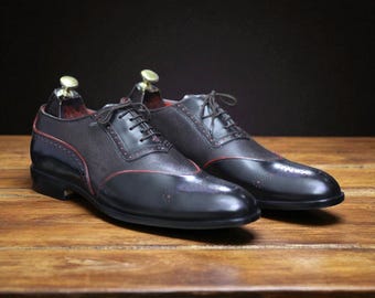 Genuine Leather Handmade Shoes | Men's Shoes | Brogue Toe Shoes | Classic Oxford Shoes | Full Grain Leather | Business Shoes | Gift For Him