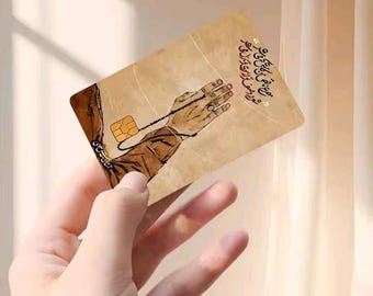 Islamic Credit Card Protector Sticker – Imam Ali Shrine Design with Arabic Calligraphy – Shia Card Cover Muslim Gift