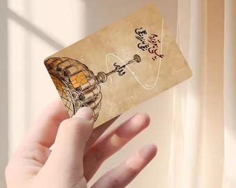 Islamic Credit Card Protector Sticker – Imam Ali Shrine Design with Arabic Calligraphy – Shia Card Cover Muslim Gift