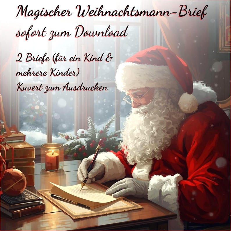 10 Briefumschläge Nikolaus / Weihnachtsmann DIN C6 (162x114 Mm) – Selbstklebend & Bedruckbar