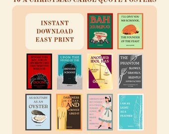 A Christmas Carol Quote Posters: GCSE English Literature Classroom Decor (PDF Download)