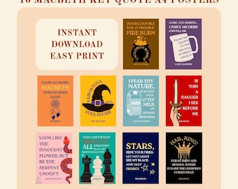 Macbeth Key Quote Posters | Classroom Display | English Literature | GCSE | English Resource | Exam Preparation | Revision