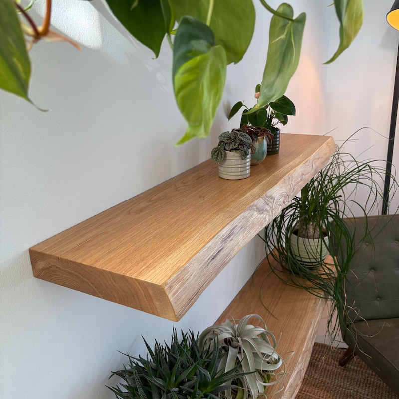 150cm Floating Oak Shelf - Etsy UK