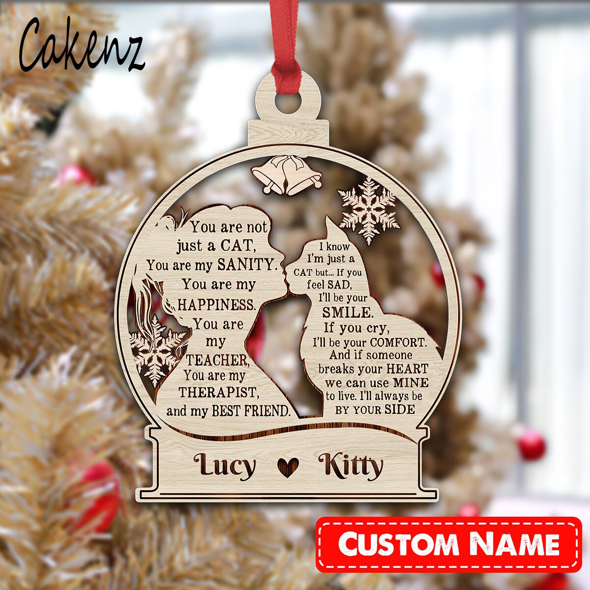 Personalized i Carly Christmas Ornament Add Name Here 