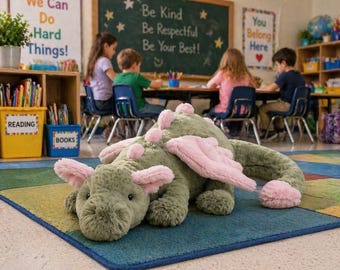 Almohada de peluche suave, muñeco de dragón kawaii, regalo para niños, decoración de habitación, peluche de 50 cm