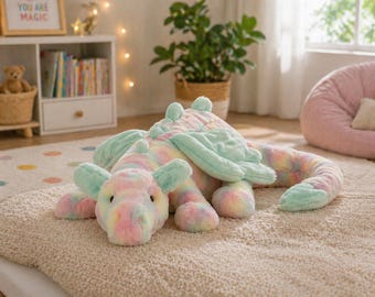 Soft Flying Dragon Plush Toy – Cozy Stuffed Animal Pillow, 50cm Dragon Doll