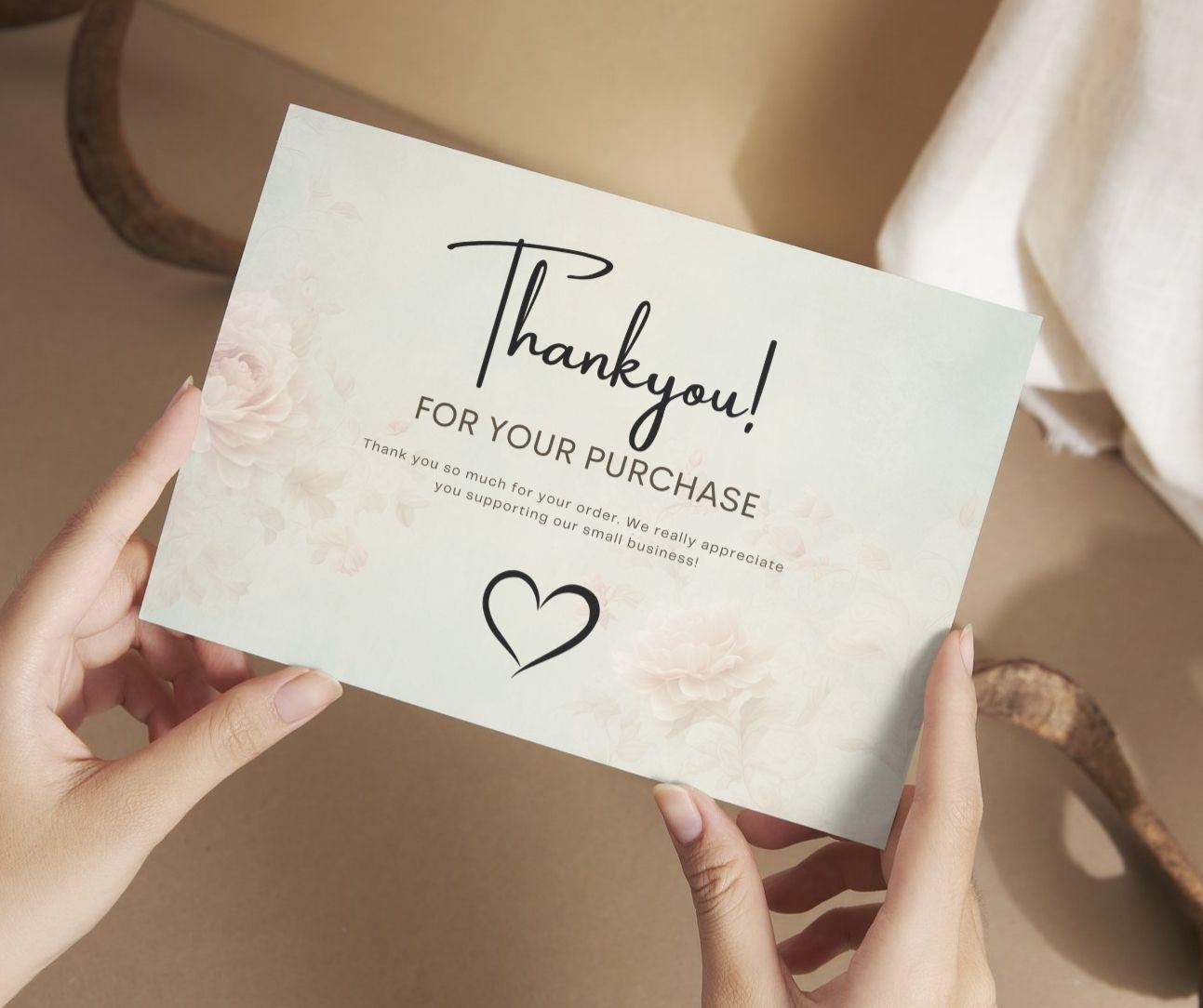 Thank you for your purchase cards - Etsy 日本
