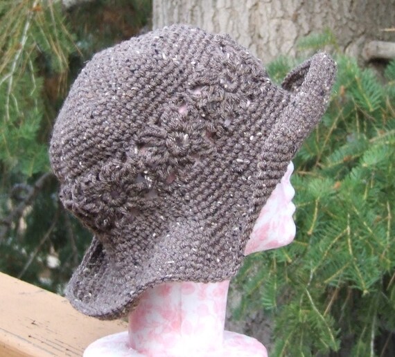 Items similar to Crochet Gardening Hat with Floppy Brim on Etsy