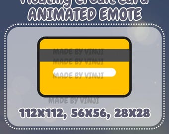 Floating Credit Card Animated Emote For Twitch, Discord, Youtube (Digital Download)