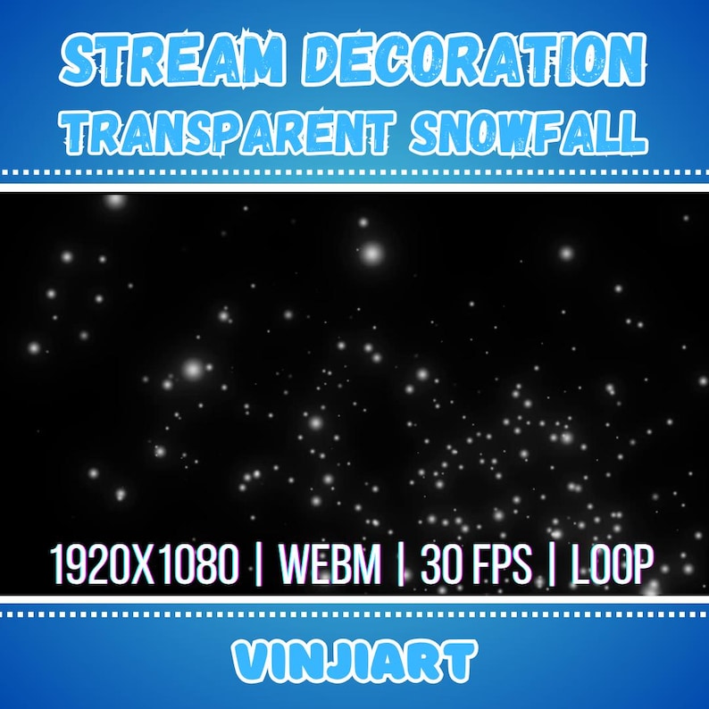 Animated Snowfall Streaming Overlay: Christmas Winter Theme (digital ...