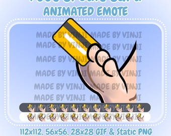 Foot Holding a Credit Card Animated Emote Ready to Use Digital Download