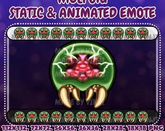 Emote animée et statique Metroid, chaîne, bit point, badge secondaire : Twitch, Discord, YouTube (téléchargement numérique)