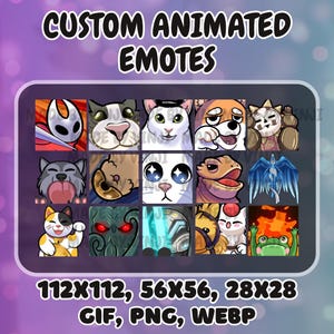 Custom Animated GIF Emotes Personalized for You (Discord, Kick, Youtube, Twitch) Digital Download