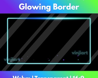 Animated Glowing Borders Webcam Frame Webm File (Digital Download)