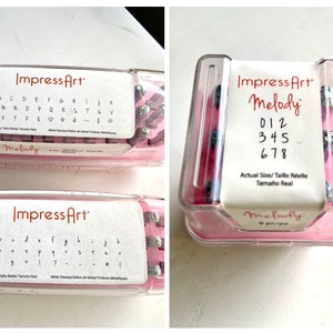 FREE SHIPPING! All 3 Melody Sets! ImpressArt Melody Font - Uppercase, Lowercase and Numbers! - Very Gently Used