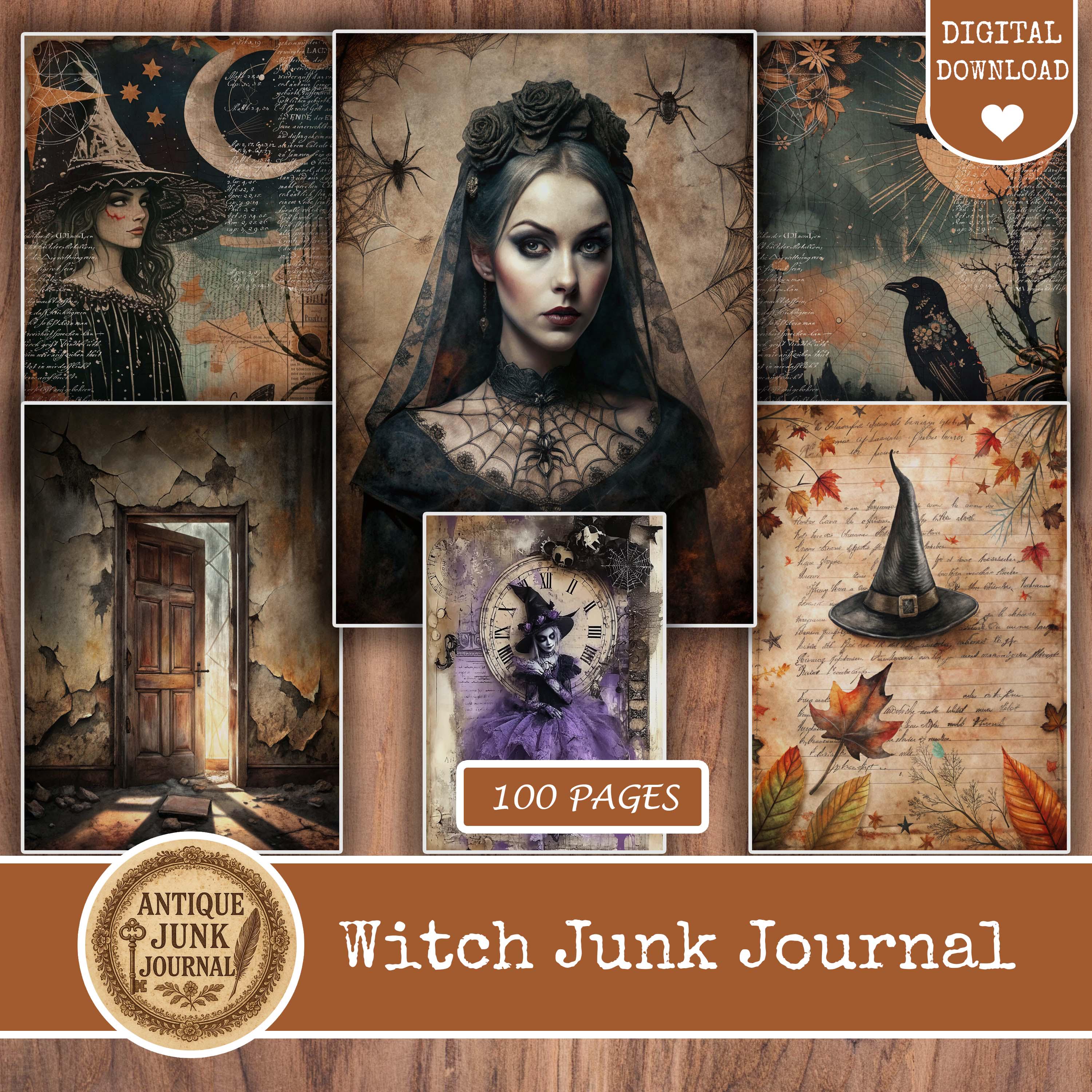 Witch Junk Journal Printables, Witchcraft Junk Journal Pages, Vintage ...