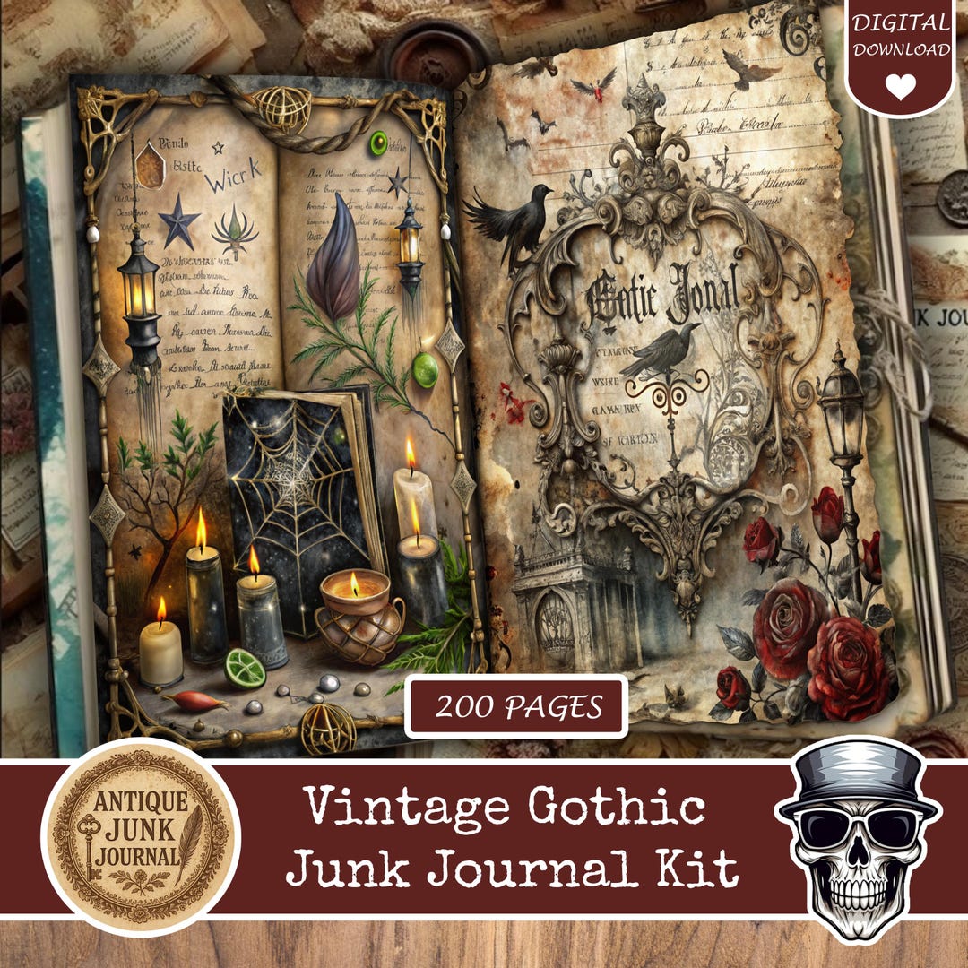 Gothic Junk Journal Kits, Gothic Journal Kits, Junk Journal Supplies ...