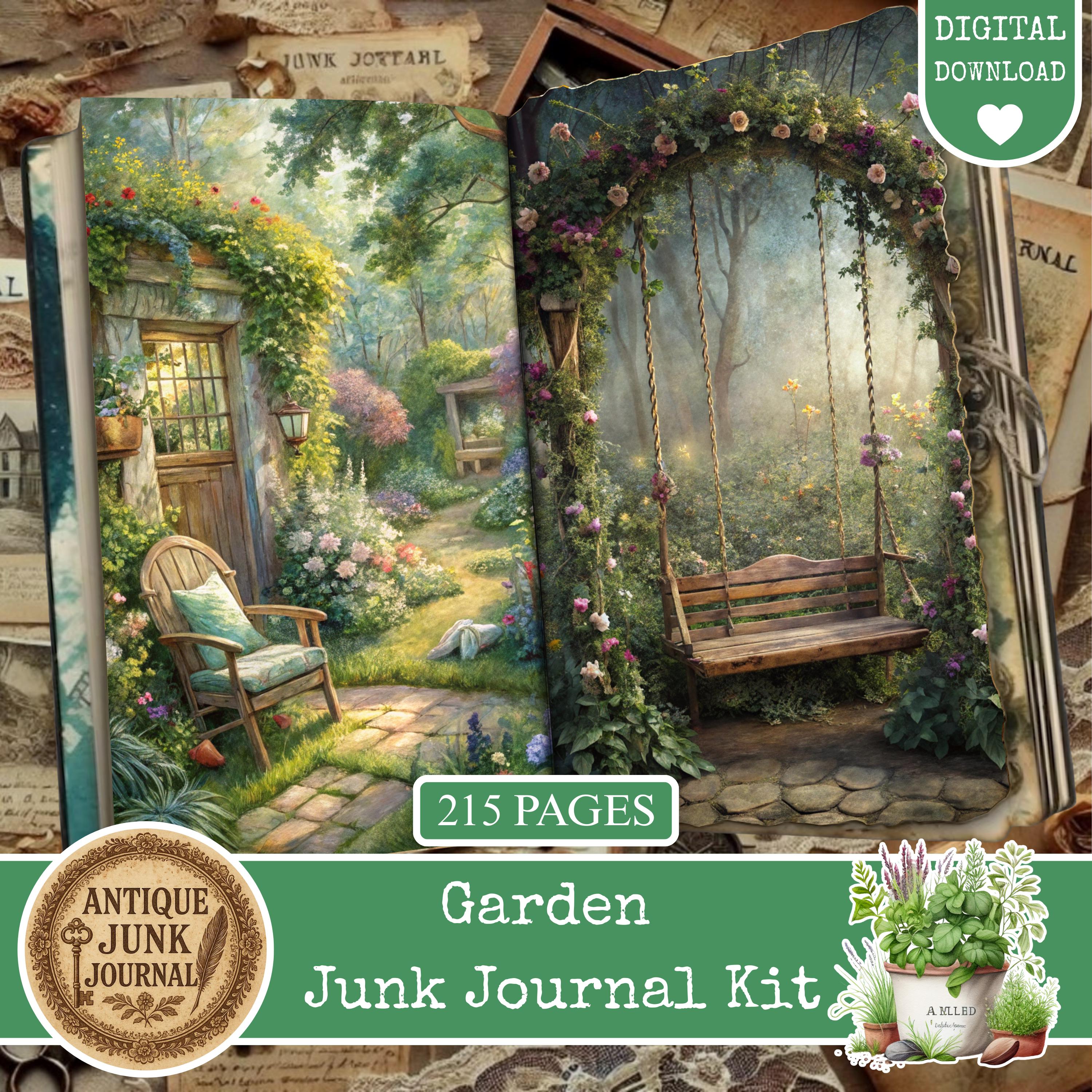 Garden Junk Journal, Garden Journal Downloadable, Junk Journal Supplies ...
