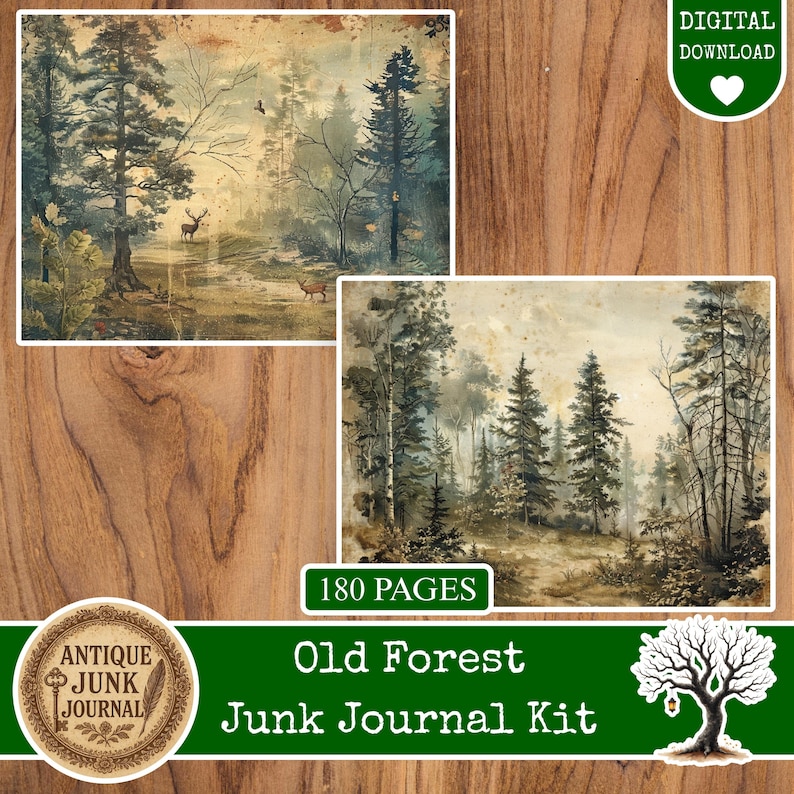 Forest Junk Journal Kit, Junk Journal Forest, Forest Junk Journal ...